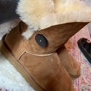UGG Tan Fur Boots